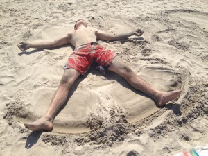 Can you really be too old for sand angels?