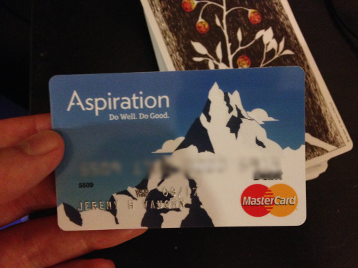Even the debit card is cool-looking