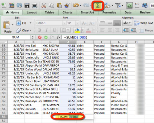 Hit Sum and Enter to see the damage