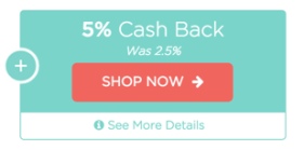 5%. Cash. Back.