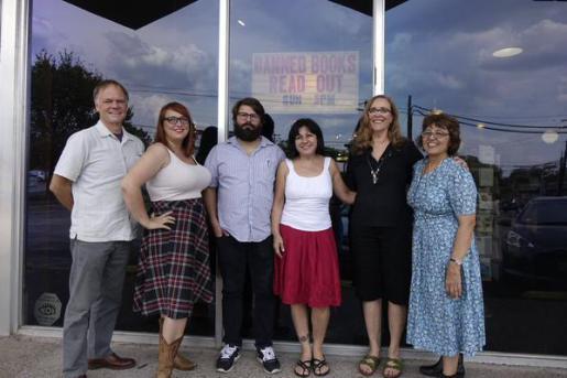 L-R: Mark Smith, Me, Andrew Hilbert, Tish Hinojosa, Sarah Bird, and Loriene Roy.