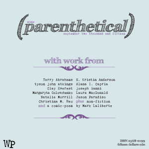 Parenthetical Issue 9, September 2015.