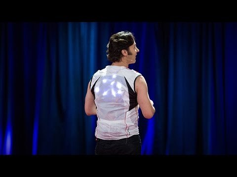 picture of David Eagleman wearing his sensory vest