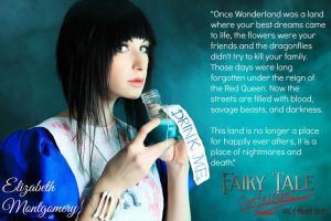 Portrait of a young woman dressed as Alice in Wonderland, video game.