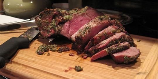 Sous vide sirloin roast sliced