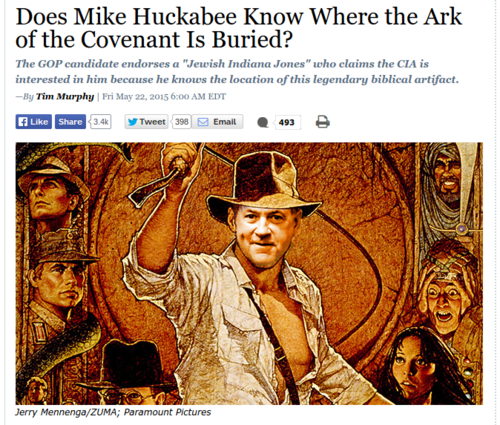 Does Mike Huckabee Know Where the Ark of the Covenant Is Buried Mother Jones