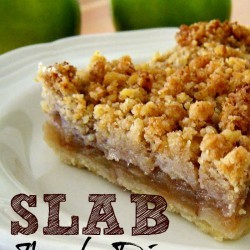 Slab Apple Pie Recipe labeled