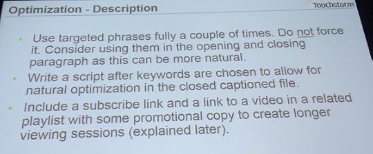 optimizing youtube description
