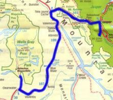 Bear - Wells Gray map