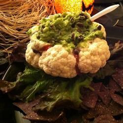 Guacamole Brains via Cauliflower bowl