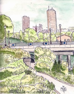 1st Avenue Bridge, just downstream from Parc Brebeuf