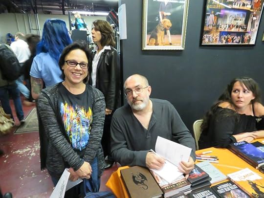 I don't remember what I wrote in freelance editor Vikki Ciaffone's book, but it obviously horrified Mary SanGiovanni. (Photo copyright 2015 by TT Zuma).
