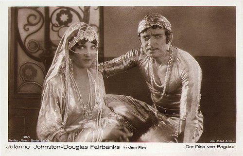 Douglas Fairbanks and Julanne Johnston in The Thief of Bagdad (1924)