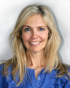 happy white woman