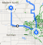 Fresno to Madera
