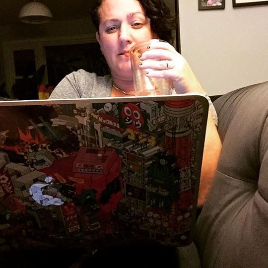Me, writing and blogging now in 2015.