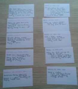 Look! My plan! (Note: this photo was intentionally fuzzied to avoid spoilers.)