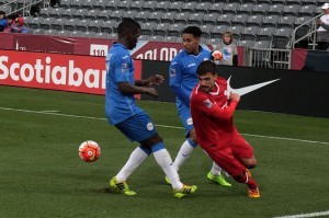 Michael Petrasso is pictured in action against Cuba. PHOTO: CANADA SOCCER