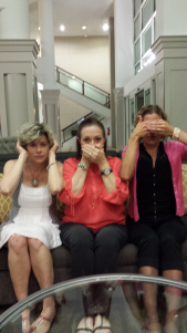 Speaker Cynthia Spell; author, speaker and acquisitions editor Eva Marie Everson, and me.