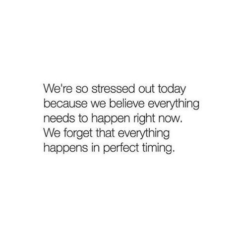 we're so stressed out today because we believe everything
