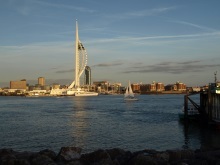 Sailing into Portsmouth Harbour