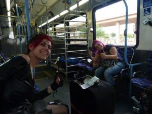 Lynx & Neen on the bus to Vegas!