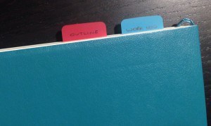 Any pages I need quick access to are tabbed with the label visible from the back, not the front. Because I'll always be turning back to that page from somewhere further ahead.