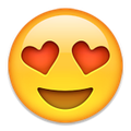 Emoji heart eyes