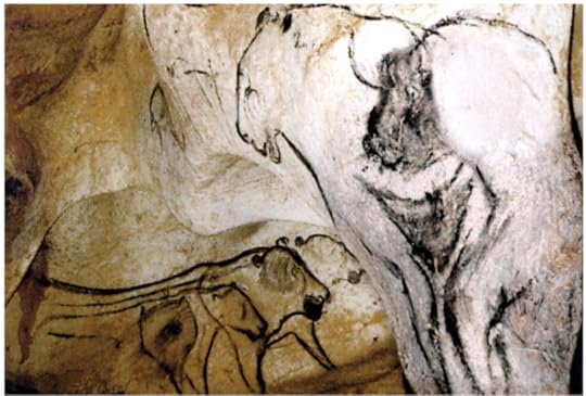 Figure 1. “The Venus and the Sorcerer” from Chauvet Cave ca. 34,000 BCE proposed to represent the Summer Triangle, Collins (2014).