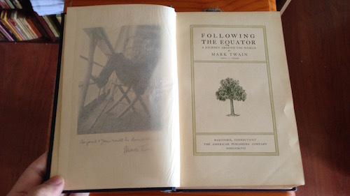 Following the Equator by Mark Twain, 1st Edition 1st Printing