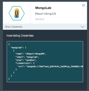 Bluemix MongoDB