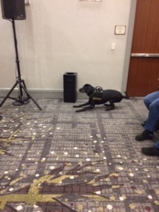 Dreyfus in a down position, indicating he's found the body