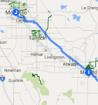Merced to Modesto