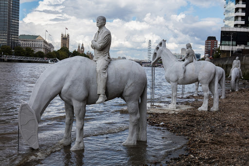 The rising tide. Sculptor Jason deCaires Taylor's latest underwater sculpture, in London