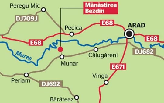 harta manastire bezdin