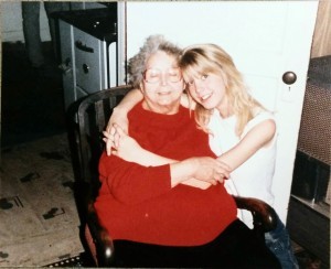 back in the days of film, where you didn't know someone blinked until after the film was developed. Grandma Peterson and me