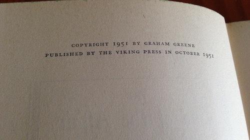 The End of the Affair by Graham Greene, 1st American Edition 1st Printing