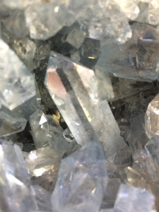 Celestite, close-up
