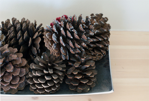 DIY Glittery Pinecones