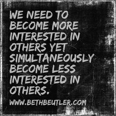 we need to become interested