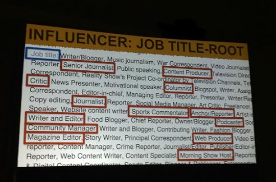 Influencer Job title root