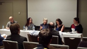 Sean Williams, Abigail Nathan, Karen Simpson Nikakas, Jo Clay and I on the self-editing panel.