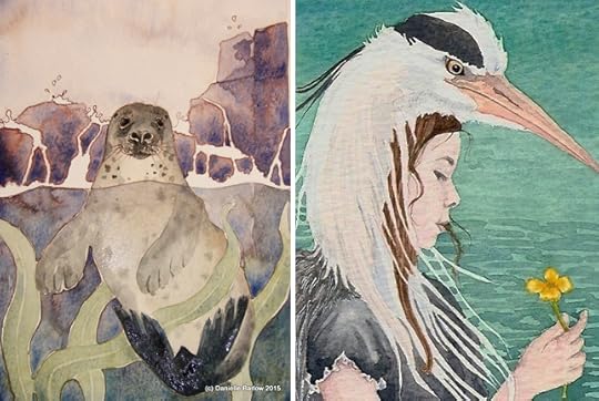 Otter and Heron Girl by Danielle Barlow