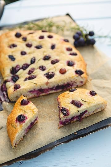 Concord Grape Focaccia with Salted Honey Glaze Recipe | via FoodforMyFamily.com