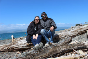 Us on beach