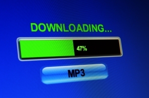 Picture of a downloading bar showing 47% of an MP3 downloaded