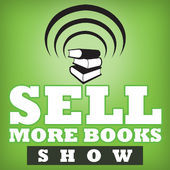 The Sell More Books Show logo is green with a stack of books
