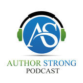 The Author Strong logo is a blue circle with the letters 'A' and 'S' in the middle and it's wearing headphones
