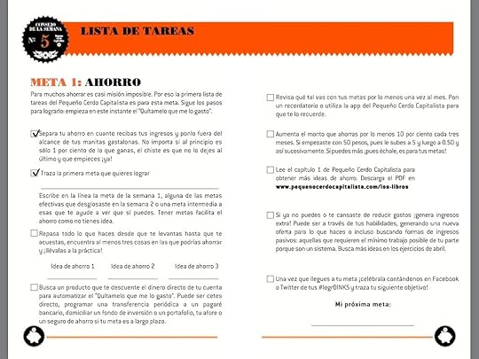 Agenda Pequeño Cerdo Capitalista lista de tareas