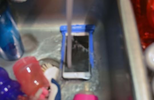 Running water over my phone.